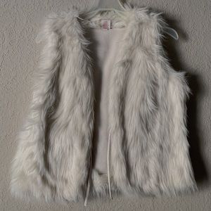 Mossimo Supply Co. White Fuzzy Vest
